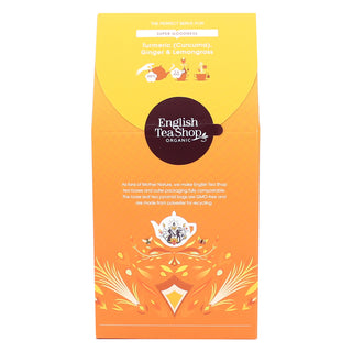 Turmeric (Curcuma), Ginger & Lemongrass - 15 Pyramid Tea Bags