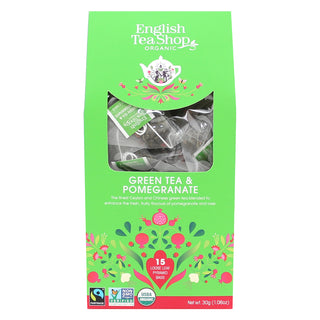 Green Tea & Pomegranate - 15 Pyramid Tea Bags