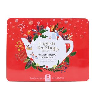 Premium Holiday Collection Red Gift Tin - 36 Tea Sachets