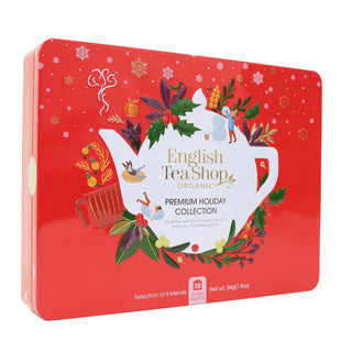 Premium Holiday Collection Red Gift Tin - 36 Tea Sachets