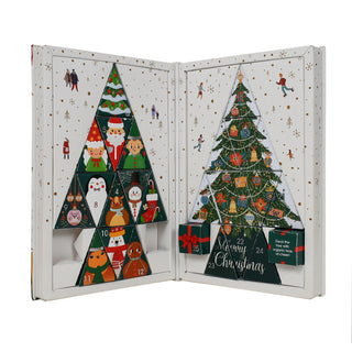 Advent Calendar - Tree Book White -  25 Pyramids