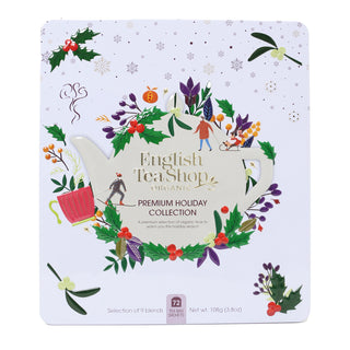 Premium Holiday Collection White Gift Tin - 72 Tea Sachet