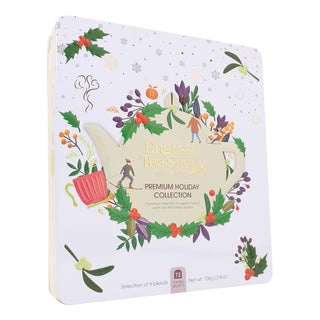 Premium Holiday Collection White Gift Tin - 72 Tea Sachet