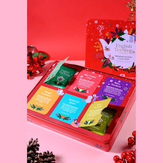 Premium Holiday Collection Red Gift Tin - 36 Tea Sachets