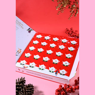 Advent Calendar - Book Style Red - 25 Pyramids