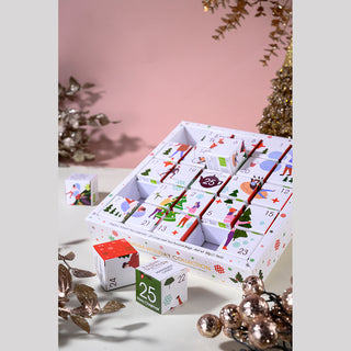 Advent Calendar - Puzzle White Ornaments - 25 Pyramids