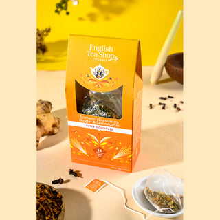 Turmeric (Curcuma), Ginger & Lemongrass - 15 Pyramid Tea Bags