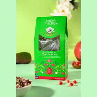 Green Tea & Pomegranate - 15 Pyramid Tea Bags