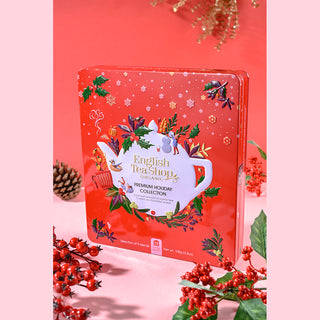 Premium Holiday Collection Red Gift Tin - 72  Tea Sachet