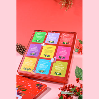 Premium Holiday Collection Red Gift Tin - 72  Tea Sachet