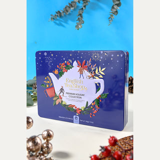 Premium Holiday Collection Blue Gift Tin - 36 Tea Sachets